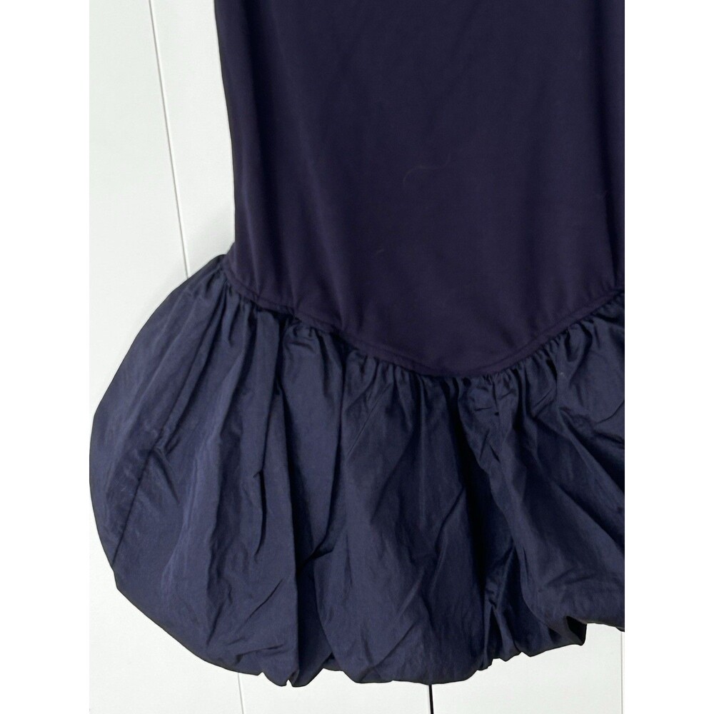 Edikted Bubble Hem Mini Dress Navy Blue Size XS Strappy Sleeveless HOCO Party - Picture 4 of 8